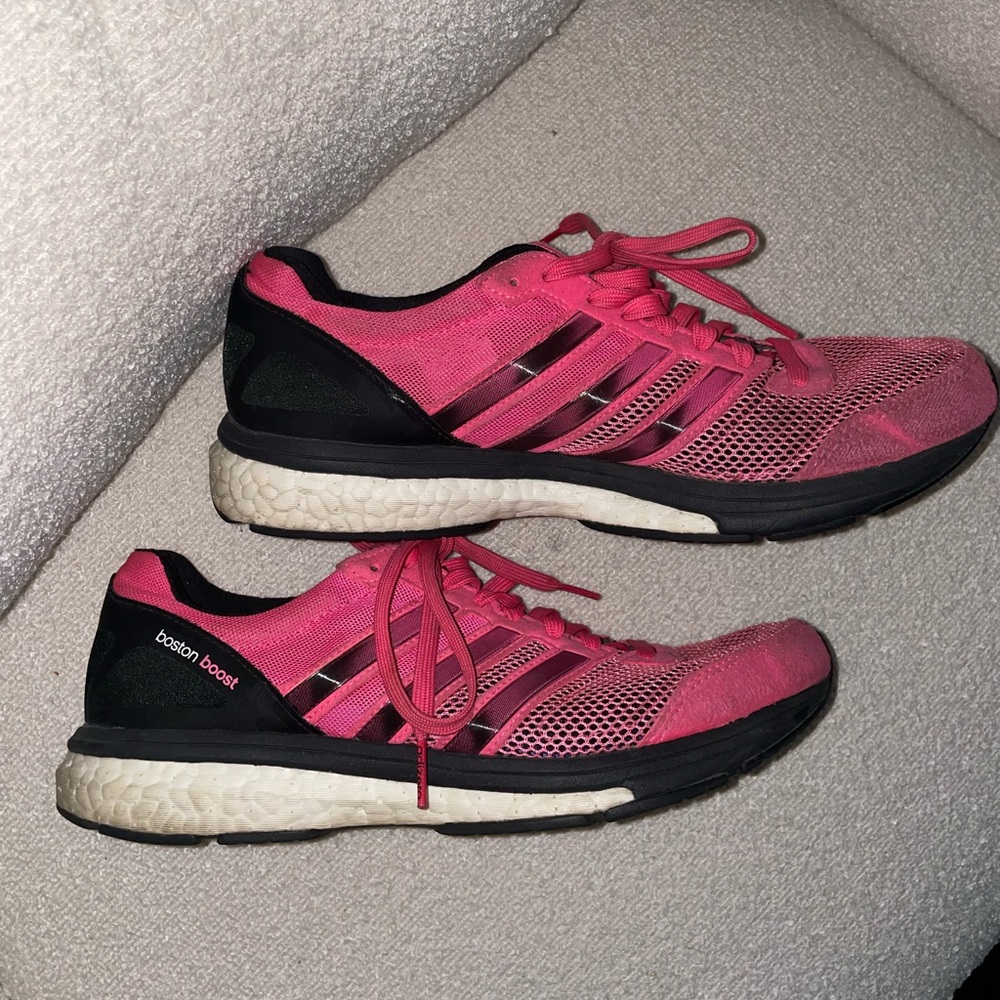 Adidas Adizero Boston‎ Boost Hot Pink Running Athletic Tennis Shoes - Picture 5 of 8